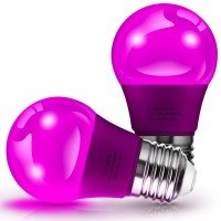 Lohas Halloween Purple Led Light Bulbs 5W A15 Colored Light Bulb With E26 Medium Base 40 Watt Equivalent Purple Light Bulbs F