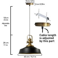 Bamyum Asletl Vintage Hanging Lighting Industrial Hanging Light Fixtures 15.7