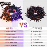 Jmexsuss 200 Led Orange And Purple Halloween Lights Plug In 66Ft Connectable Color Changing Halloween String Lights With Remote