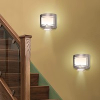 Sunnior Wall Sconce Set Of Two Motion Sensor Wall Lamps Battery Operated Dimmable Wall Light For Bedroom Hallway Stairway