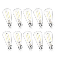 Mastery Mart Vintage E26 Led Light Bulb, Glass St21 Ampoule Vintage Antique Edison Style Decorative Filament Bulb, Ul Listed And Energy Star For Home And Restaurant