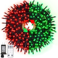 Jmexsuss 200 Led Halloween Lights Outdoor 66Ft 11 Modes Red And Green String Lights With Remote Connectable Waterproof Color C