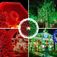 Jmexsuss 200 Led Halloween Lights Outdoor 66Ft 11 Modes Red And Green String Lights With Remote Connectable Waterproof Color C