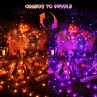 Jmexsuss 173Ft 500 Led Halloween Lights Outdoor Orange And Purple 11 Modes Color Changing Halloween String Lights With Remote