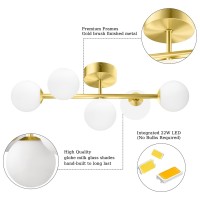 Bathroom Vanity Lights 5Light Bathroom Light Fixtures Mid Century Modern Gold Bathroom Light Ceiling Light Dimmable Led Wall