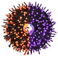 Jmexsuss 915Ft 250 Led Color Changing Halloween String Lights 15 Modes Orange Purple Halloween Lights Outdoor Waterproof Wit