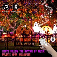 Jmexsuss 915Ft 250 Led Color Changing Halloween String Lights 15 Modes Orange Purple Halloween Lights Outdoor Waterproof Wit