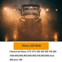 Hisun UTV ATV Bulb LED Lamp HiLo Beam 2835 Bulb 1500 Lumens CSP Chips White 6500K LED PACKAGE INCLUDE2 led Bulbas pictured Fit for Hisun UTV ATV 400500700800 Massimo MSU500MSU700MSU800Massimo Alligator 500 700T Boss 410 550 750 1100 Axis 500Axis 700 Bennc