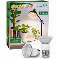 Dommia Plant Light For Indoor Plants Full Spectrum Led Grow Light Bulb Warmwhite Indoor Plant Lights Easy Installation Small