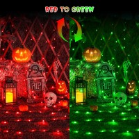 Jmexsuss 173Ft 500 Led Halloween Lights Outdoor 11 Modes Red And Green Christmas String Lights With Remote Color Changing Hall