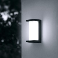 Zyi Modern Outdoor Wall Lights,18W Led Sconce Light Fixtures, Wall Mounted Lamps,Aluminum Matte Black House Light,Ip65 Waterproof For Courtyard, Garage, Terrace, Porch, Stairs (Black, 6000K)