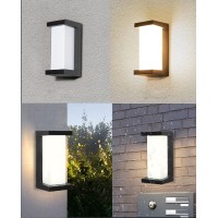 Zyi Modern Outdoor Wall Lights,18W Led Sconce Light Fixtures, Wall Mounted Lamps,Aluminum Matte Black House Light,Ip65 Waterproof For Courtyard, Garage, Terrace, Porch, Stairs (Black, 6000K)