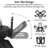 Letskepon Solar Powered Shed Light Solar Pendant Light With Remote Control Large Solar Panel With 228 Led 2000Lm Super Bright So