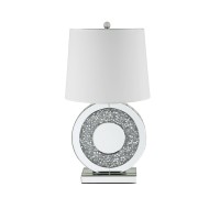 Acme Noralie Table Lamp, Mirrored & Faux Diamonds 40221(D0102H5Le1T)