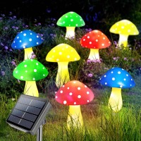 Homeleo Upgraded 8Pack Solar Mushroom Lights For Outdoor Yard Decor Waterproof Multicolored Garden Mushroom Lamp Solar Led F