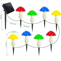 Homeleo Upgraded 8Pack Solar Mushroom Lights For Outdoor Yard Decor Waterproof Multicolored Garden Mushroom Lamp Solar Led F