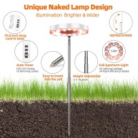 Pdgrow Led Grow Light For Indoor Plants, Full Spectrum Plants Lights With Red Light, Height Adjustable Growing Lamps With Timer,3 Lighting Modes & 10 Dimmable Brightness For Small Plants (2 Pack)