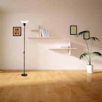 Hsd Tagarp Floor Uplighter, Standing Floor Lamp For Living Room Bedroom Office, Tall Lamp, Standing Pole Lamp For Bedroom Reading, Bright Floor Lamp, Up Shade, Black & White, 71