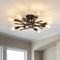 Asgyisa 8-Lights Semi Flush Mount Ceiling Light Fixture