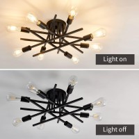 Asgyisa 8-Lights Semi Flush Mount Ceiling Light Fixture