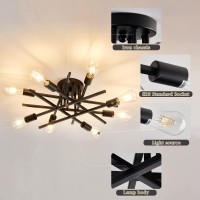 Asgyisa 8-Lights Semi Flush Mount Ceiling Light Fixture