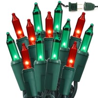 Brizlabs Red Green Christmas Lights 300 Counts 696Ft Mini Lights Connectable Ul Certified Incandescent Christmas String Lig