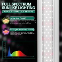 Szhlux Led Grow Light 2Ft 40W Full Spectrum 660Nm 730 Ir Included Led Plant Light For Indoor Plants, Linkable High Output Sunlight Grow Light Strips With Daisy Chain