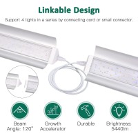 Szhlux Led Grow Light 2Ft 40W Full Spectrum 660Nm 730 Ir Included Led Plant Light For Indoor Plants, Linkable High Output Sunlight Grow Light Strips With Daisy Chain