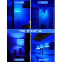 Blue Light Bulbs 4 Pack A19 Blue Led Light Bulbs Outdoor 60W Equivalent 9W E26 Blue Bulbs Party Decoration Led Blue Color