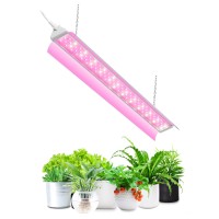 Szhlux Led Grow Light 2Ft For Indoor Plants 40W Full Spectrum Plant Light Growing Light Fixture, High Output Grow Light Strip Linkable Design With Reflector Combo-1 Pack, Pink (Sz-1T40H)