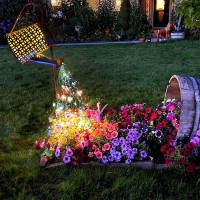 Solar Watering Can Lights Multi Color Outdoor Garden Decor,Hanging Solar Lantern Waterproof,Solar Waterfall Lights Solar Decorative Fairy Light Gift For Mom Grangmom Patio Yard Art Pathway Lawn Flower