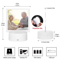 Oxyefei 3D Night Light With Photo, Personalized Custom Photo Lamp Great Gifts For Lover Friends Birthday