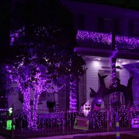 Dazzle Bright Purple Fairy String Lights 4 Pack Total 80Ft 240Led Copper Wire Battery Operated Waterproof Lights Halloween Dec