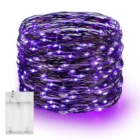 Dazzle Bright Fairy String Lights, 20 Ft 60 Led Copper Wire Battery Operated Waterproof Lights, Christmas Decorations For Indoor Home Room Outdoor Garden Patio Party Decor (Purple, 1)