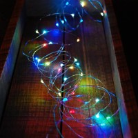 Dazzle Bright Fairy Lights Battery Operated, 4 Pack Total 80Ft 240Led Silver Wire Waterproof String Lights, Christmas Decorations For Indoor Outdoor Bedroom Yard Decor, Multi-Colored