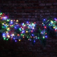 Dazzle Bright Fairy Lights Battery Operated, 4 Pack Total 80Ft 240Led Silver Wire Waterproof String Lights, Christmas Decorations For Indoor Outdoor Bedroom Yard Decor, Multi-Colored