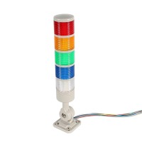 Luban Led Signal Tower Stack Lights, Industrial Signal Warning Lights, Column Tower Lamp Andon Lights With Rotatable Base, Steady/Flashing Light Switchable, 110V 220V Ac(5-Layer, No Buzzer)