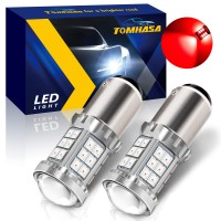 Tomhasa 1157 Led Bulb Red 1157 Led Brake Lights Bulb, Bright 36Smd-2835 Chipsets, 2357 Led Replacement Lamp For Stop Lights Brake Lights Tail Light Bulbs, Pack Of 2