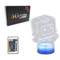 Wontocheer Night Lights, 3D Illusion 16 Colors Table Lamp With Touch & Remote Control, Anime Merch Gift Birthday Decoration (Boxy)