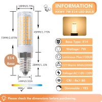 E14 Led Bulb 7W 120V European Light Bulbs Equivalent 75W Incandescent Bulb Dimmable E14 Base For Cooker Hood Bulbs Turkish Lamp