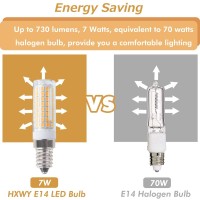 E14 Led Bulb 7W 120V European Light Bulbs Equivalent 75W Incandescent Bulb, Dimmable E14 Base For Cooker Hood Bulbs Turkish Lamp Bulb, E14 Socket Light Bulb Warm White 3000K (2 Pack)