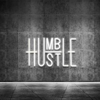 Hustle Led Neon Sign For Wall Decor Words Led Neon Lights Party Decorations Usb Powered Switch Led Neon Lights Brightness Adju