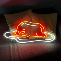 Japanese Lazy Egg Neon Sign Gudetama Lazy Egg Led Light Sign For Wall Decor Kawaii Squishme Yolk Anime Light Bedroom Game Roo