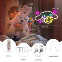 Cinnamoroll Neon Sign Anime Light 3D Wall Art Cute Led Neon For Bedroom Game Room Apartment Japanese Cartoon Character Dog Ima