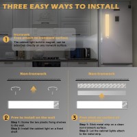 Motion Sensor Under Cabinet Lighting, 72 Led Under Cabinet Lights Wireless, Dimmable Under Counter Lights For Kitchen, Rechargeable Closet Lights Motion Sensored, Usb 9.8