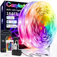 Cozylady 164Ft Wifi Led Strip Light Led Light Strip Compatible With Alexa Google Home Led Lights For Bedroom Kitchen