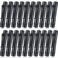 Hortsun 20 Pcs Mini Pen Light Flashlights Pocket Flashlights Pen With Clip Small Led Handheld Slim Torches For Christmas Gift Wi