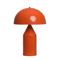 Bamyum Lipeo Table Lamp, Mushroom Lamp E27 Modern Desk Lamp, Metal Bedside Lamps For Bedroom, Living Room, Office, Study Room, Library, Reading Lamp, Nightstand Lamp, Orange Mushroom Lamp