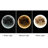 Guanshan Simulation Moon Wall Lighting Wall Lamp Led Light Luxury Bedside Lamp Wall Lamp Decoration Background Wall Lamp Hallway Entrance Wall Lamp Bedroom, Living Room, 30Cm/11.9