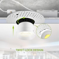 Asd Trimless 3 Inch Led Recessed Light 12W 120V Round Commercial Led Downlight Canless Dimmable Led Downlights For Ceiling Wit